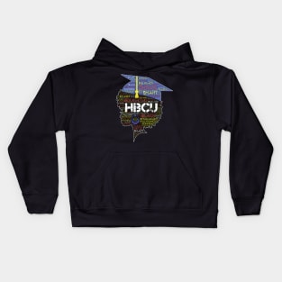 HBCU Grad Afro Word Art Kids Hoodie